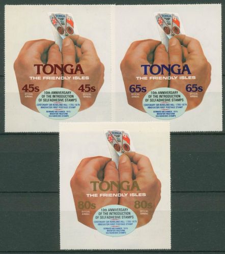 Tonga 1979 100. Todestag von Rowland Hill Dienstmarken 192/94 postrisch