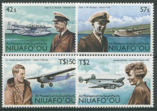 Niuafo'ou 1987 Flugpioniere des Südpazifiks Flugzeuge 99/02 postfrisch
