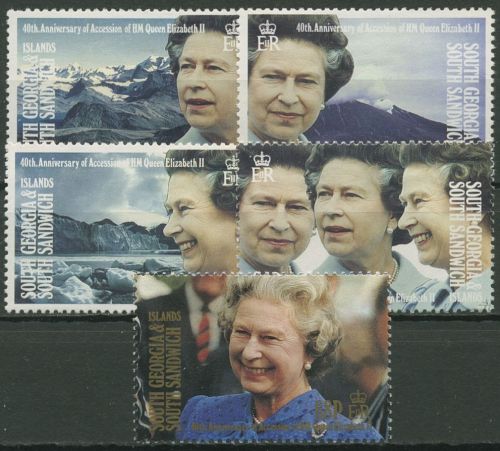 Südgeorgien 1992 40 J. Thronbesteigung Känigin Elisabeth II. 198/02 postfrisch