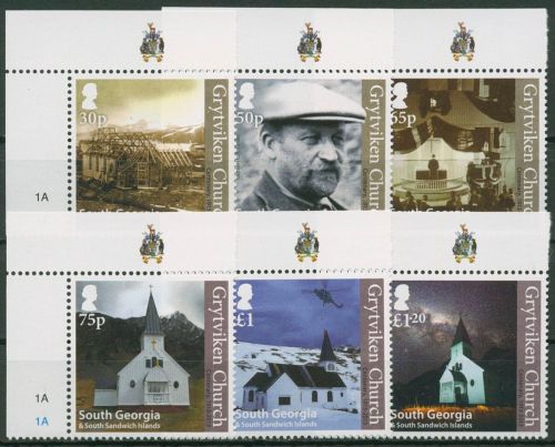 Südgeorgien 2013 100 J. norwegisch-luth. Kirche v. Grytviken 613/18 postfrisch