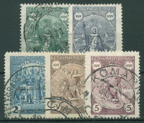 Tschechoslowakei 1929 Herzog Wenzel I. von Böhmen 283/87 gestempelt
