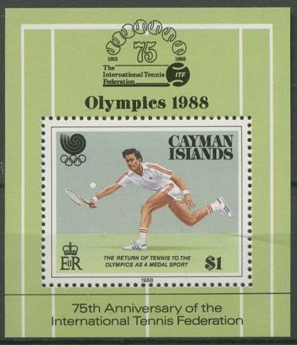 Cayman Islands 1988 Olympia Sommerspiele Seoul Tennis Block 17 postfr. (C93870)