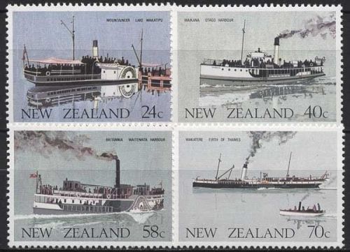 Neuseeland 1984 Alte Fährschiffe Raddampfer 893/96 postfrisch