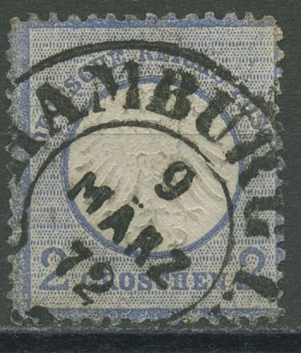 Deutsches Reich 1872 kl. Brustschild 5 mit Hufeisen-Stempel HE HAMBURG
