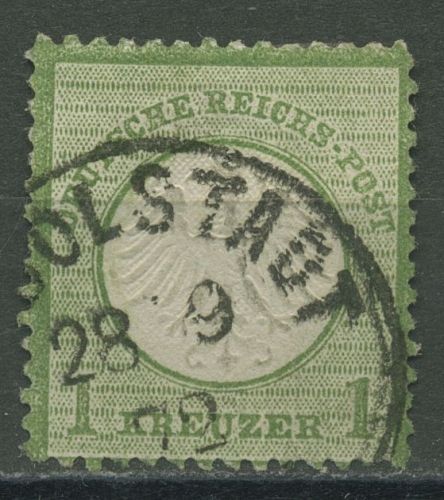 Deutsches Reich 1872 Adler mit kleinem Brustschild 7 gestempelt, dünne Stelle