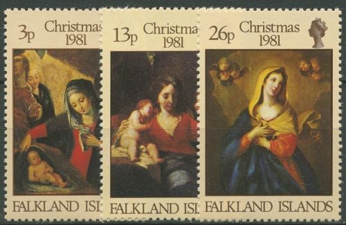 Falkland 1981 Weihnachten Gemälde 333/35 postfrisch