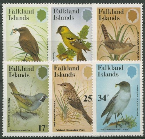 Falkland-Inseln 1982 Vögel Wippschwanz Erdtyrann Zeisig 357/62 postfrisch