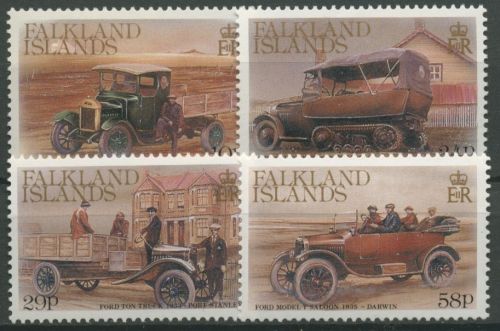 Falkland 1988 Alte Autos Oldtimer Ford Citroen 476/79 postfrisch