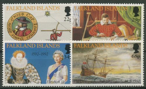 Falkland 1992 400 Jahre Entdeckung der Falklandinseln 565/68 postfrisch