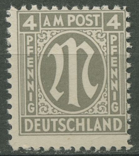 Bizone 1945 AM-POST Amerikanischer Druck Papier x, 2 x postfrisch