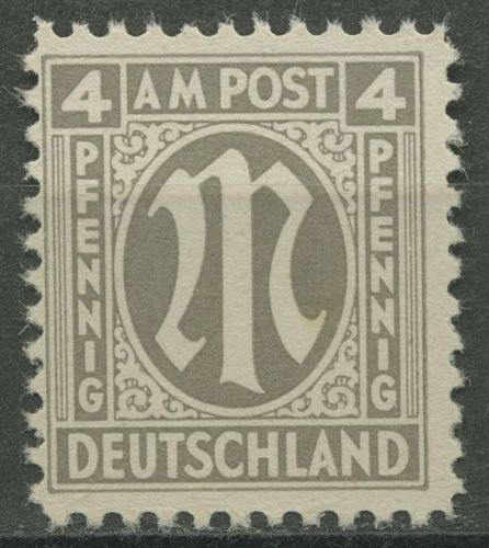 Bizone 1945 AM-POST Amerikanischer Druck Papier z, 2 z postfrisch
