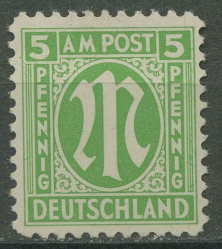 Bizone 1945 AM-POST Amerikanischer Druck Papier y, 3 y postfrisch