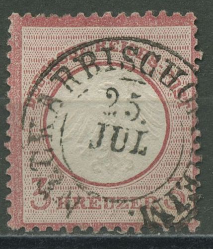 Deutsches Reich 1872 kl. Brustschild 9 mit Baden-Stempel K2 NECKARRISCH-OSTHEIM