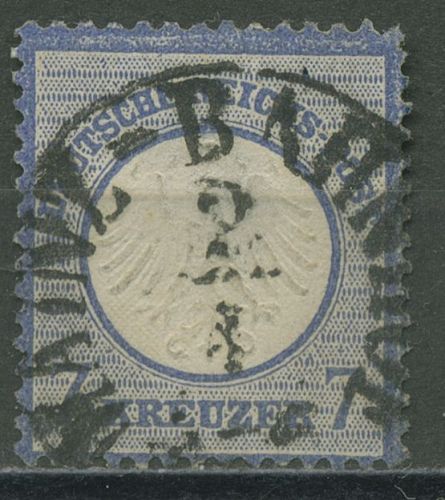 Dt. Reich 1872 Adler kl. Brustschild 10 gestempelt geprüft, dünne Stelle
