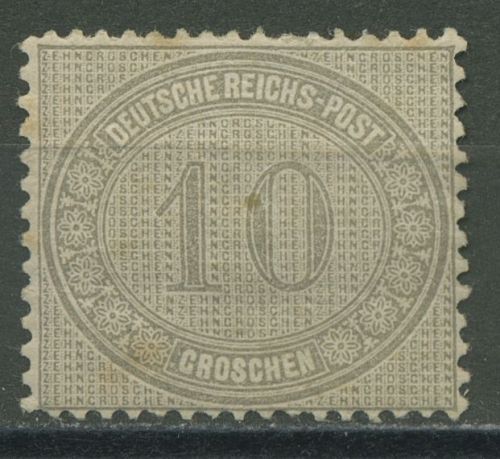 Deutsches Reich 1872 Freimarke für den Innendienst 12 mit Falz, etwas fleckig