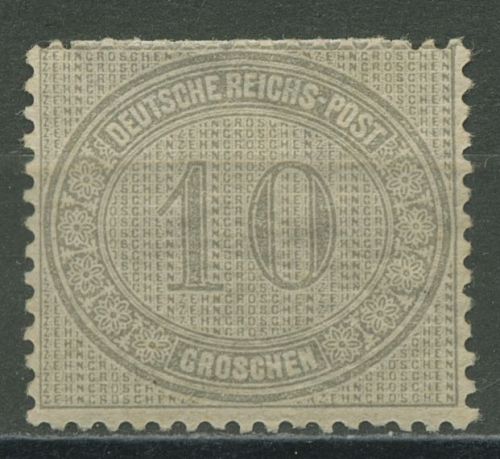 Deutsches Reich 1872 Freimarke für den Innendienst 12 mit Falz, dünne Stelle