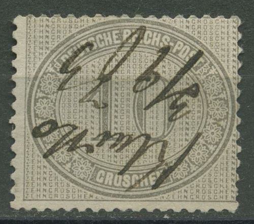 Dt. Reich 1872 für den Innendienst 12 Federzugentwertung geprüft, falzhell