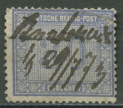Dt. Reich 1872 für den Innendienst 13 Federzugentwertung, kleiner Riß