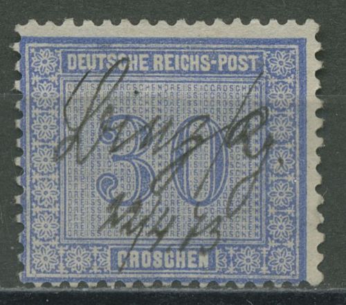 Dt. Reich 1872 für den Innendienst 13 Federzugentwertung, nachgezähnt