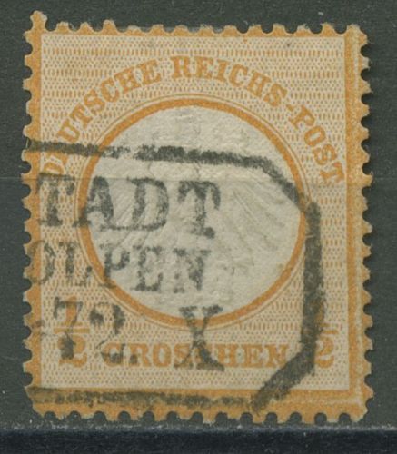Deutsches Reich 1872 Adler mit kleinem Brustschild 14 gestempelt