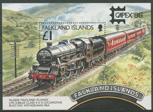 Falkland 1996 CAPEX Post-Transportmittel Eisenbahn Block 14 postfrisch (C42014)