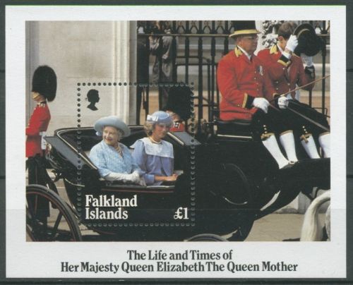 Falkland 1985 85. Geburtstag Königinmutter Elisabeth Bkock 5 postfrisch (C25418)