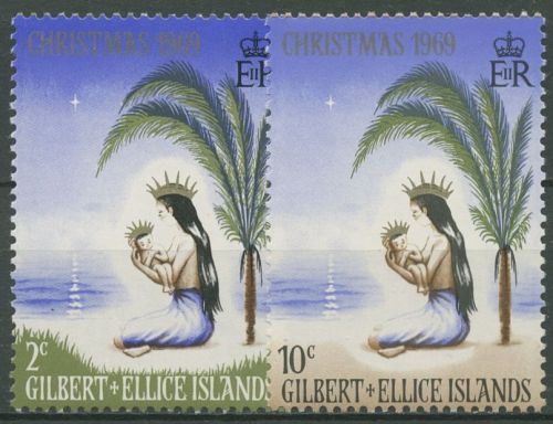 Gilbert- u. Ellice-Inseln 1969 Weihnachten 152/53 postfrisch