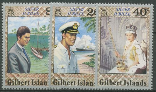 Kiribati Gilbert-Inseln 1977 25. Regierungsjubiläum 288/90 postfrisch