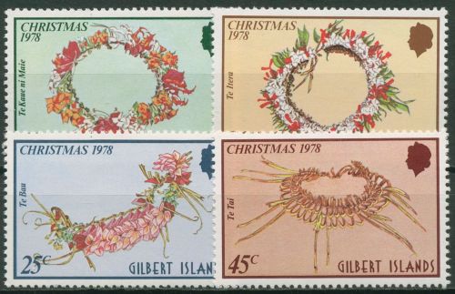 Kiribati Gilbert-Inseln 1978 Weihnachten Kopfschmuck 314/17 A postfrisch