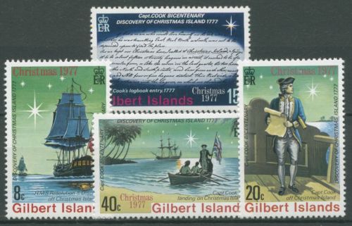 Kiribati Gilbert-Inseln 1977 Entdecker James Cook Schiffe 295/98 X postfrisch