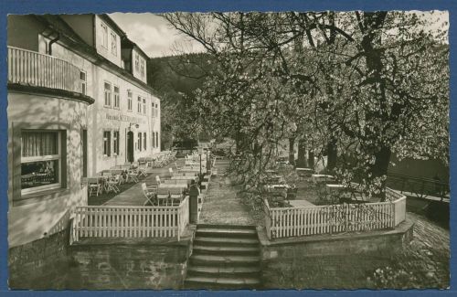 Hotel Weserdampfschiff Karlshafen, gelaufen 1959 (AK5286)
