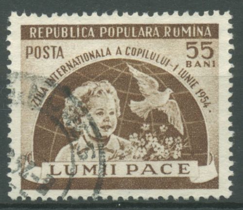 Rumänien 1954 Tag des Kindes Friedenstaube 1473 gestempelt