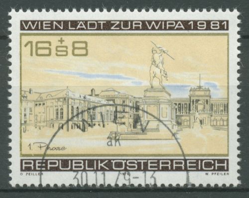 Österreich 1979 WIPA´81 Heldenplatz Wien Erzherzog-Denkmal 1629 gestempelt