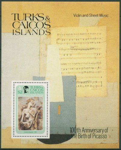 Turks- und Caicos-Inseln 1981 Picasso Gemälde Block 31 postfrisch (C97300)