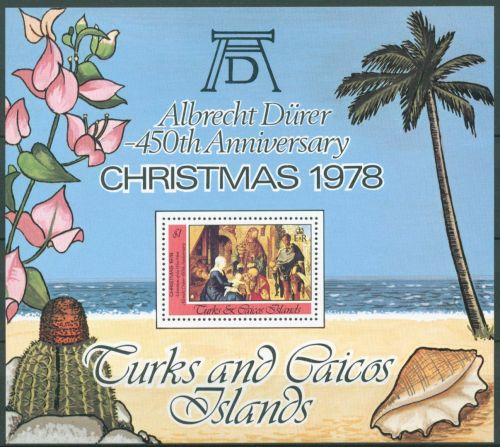 Turks- und Caicos-Inseln 1978 Gemälde A.Dürer Block 13 postfrisch (C64785)