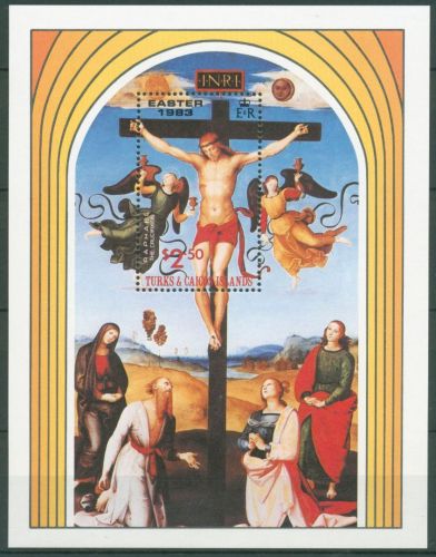 Turks- und Caicos-Inseln 1983 Gemälde Raffael Block 43 postfrisch (C64786)