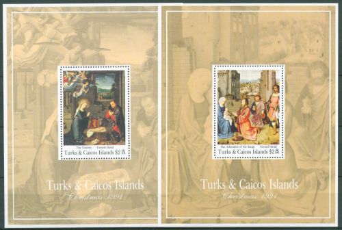 Turks- und Caicos-Inseln 1991 Gemälde David Block 111/12 postfrisch (C64796)