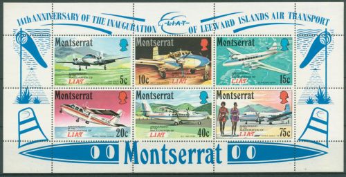 Montserrat 1971 Fluggesellschaft Leeward Island Block 2 postfrisch (C64819)