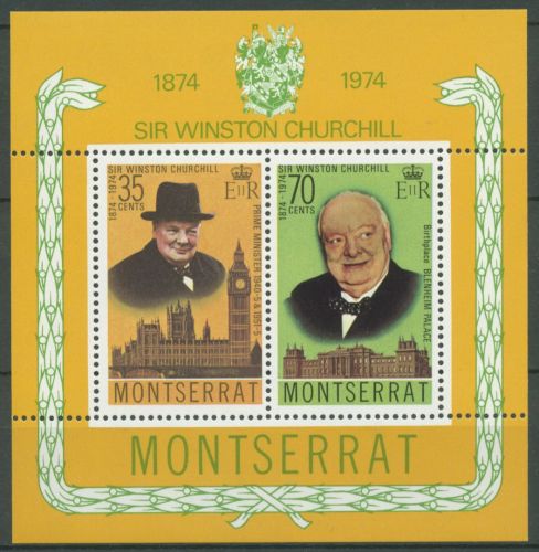 Montserrat 1974 Winston Churchill Block 5 postfrisch (C64820)