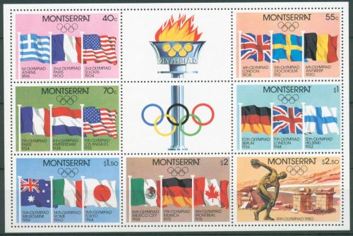 Montserrat 1980 Olympische Sommerspiele Moskau Block 23 postfrisch (C64823)
