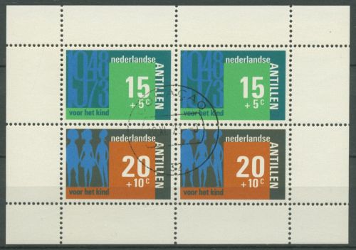 Niederländische Antillen 1973 Jugendwohlfahrt Block 3 gestempelt (C64829)