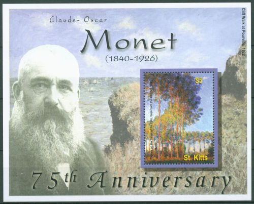 St. Kitts 2001 Gemälde Claude Monet Block 32 postfrisch (C64851)