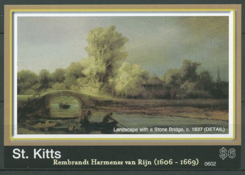 St. Kitts 2006 Gemälde Rembrandt Block 76 postfrisch (C64859)