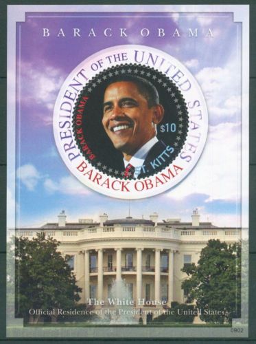 St. Kitts 2009 Barack Obama Block 90 postfrisch (C64861)