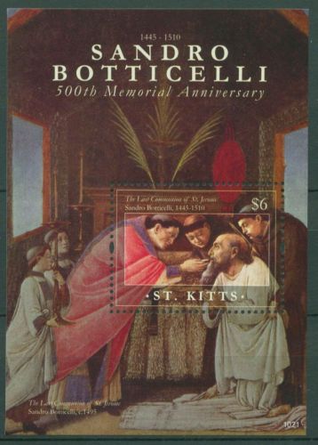 St. Kitts 2011 Gemälde Sandro Botticelli Block 104 postfrisch (C64863)