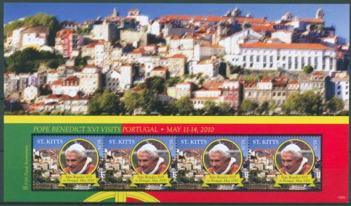 St. Kitts 2011 Papst Benedikt XVI. in Portugal 1169 K postfrisch (C64871)