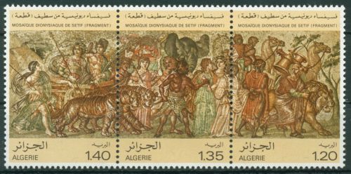 Algerien 1980 Dionysisches Mosaik von Setif 748/50 ZD postfrisch (C41420)