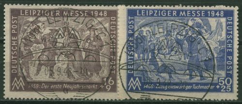 SBZ Allg. Ausgabe 1948 Leipziger Messe 198/99 mit TOP Sonderstempel