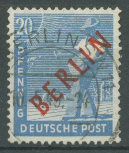 Berlin 1949 Rotaufdruck 26 gestempelt