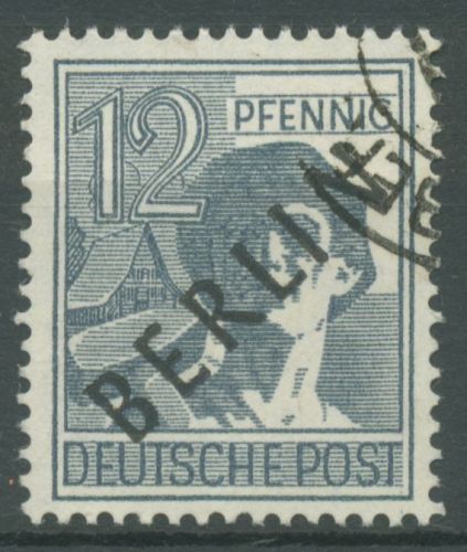 Berlin 1948 Schwarzaufdruck 5 gestempelt geprüft